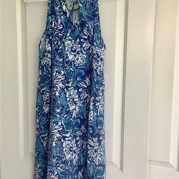Fitzroy & Willa Blue/White Floral Print Maxi Dress Cotton Sleeveless
… - Picture 4 of 11